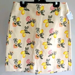 Loft Outlet Lemon Pattern Skirt.